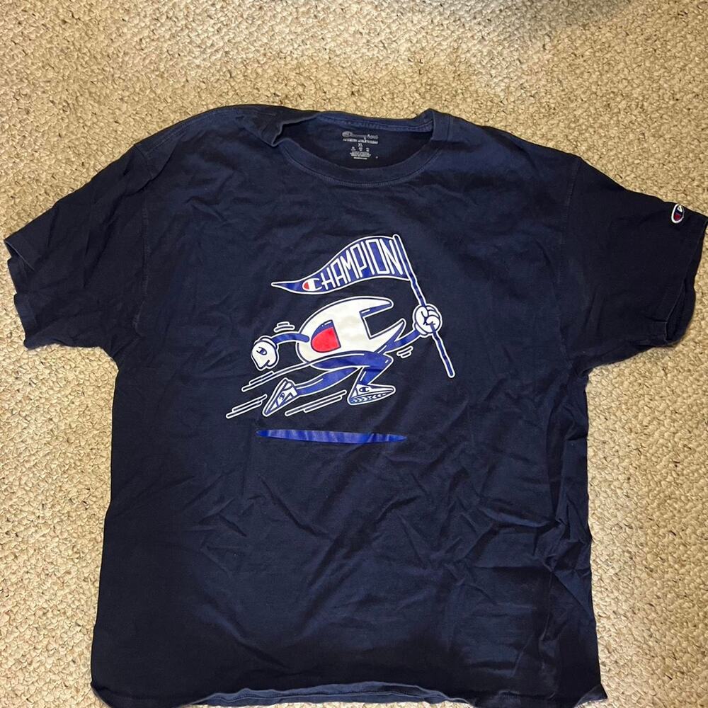 Navy champion graphic cotton t shirt